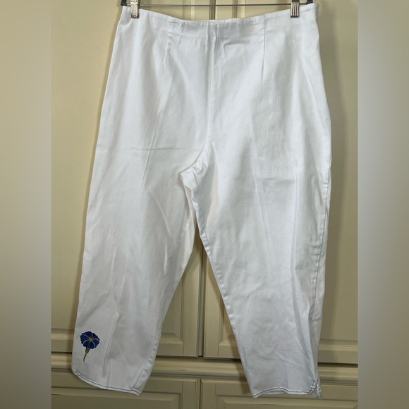 Bob Mackie Wearable Art Morning Glory Embroidered Jeans Jacket Pants Set Size 1X - Picture 8 of 10